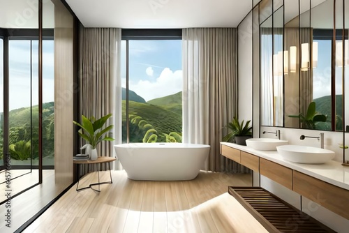 Bathroom tropical style interior design