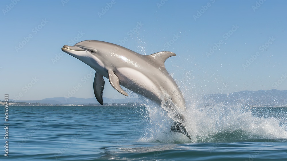 Naklejka premium A photograph of an animal in front of blue sky