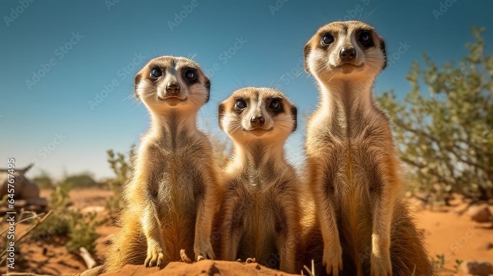 A photograph of an animal in front of blue sky A photograph of an animal in front of blue sky