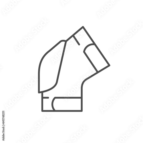 Knee pad line outline icon