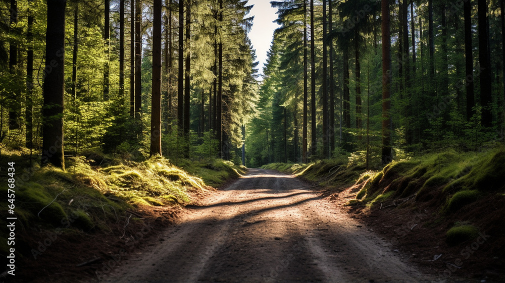 Obraz premium Forest Dirt Road