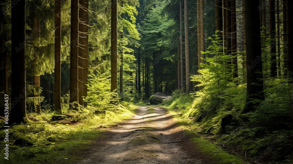 Fototapeta premium Forest Dirt Road