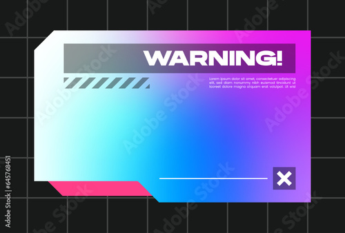 Futuristic pop up interface illustration. Video overlay element.