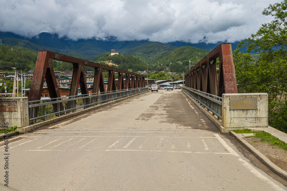 View of a bridge in Bumthang district of Bhutan.