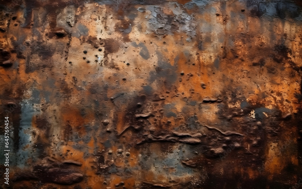 Rusty metal texture, Generative AI