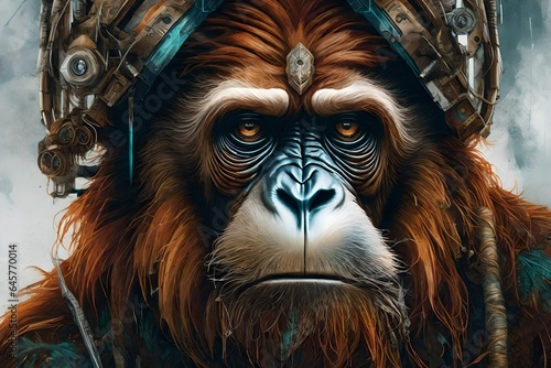 portrait of sumatran orangutan