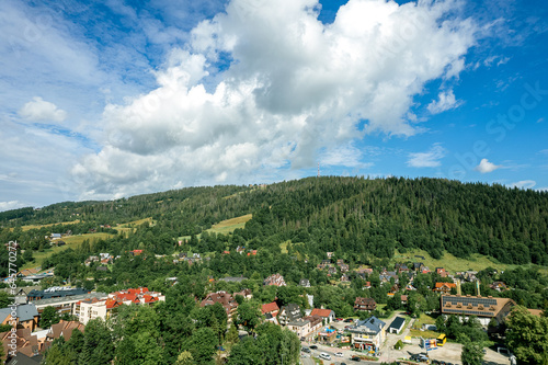 Zakopane resort town from a height, Poland