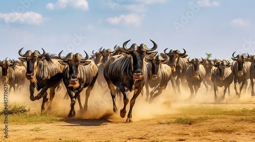 wildebeest in the savannah © Muhammad