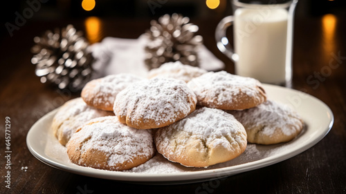Cookies and Powdered Sugar on Table © Lucia