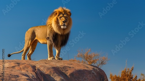 A photograph of an animal in front of a clear blue sky © Muhammad