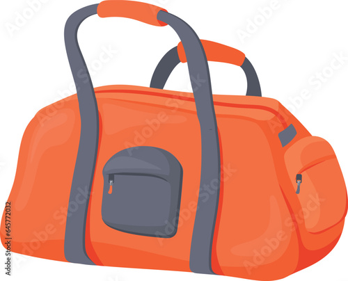 Travel bag icon. Cartoon holiday trip luggage