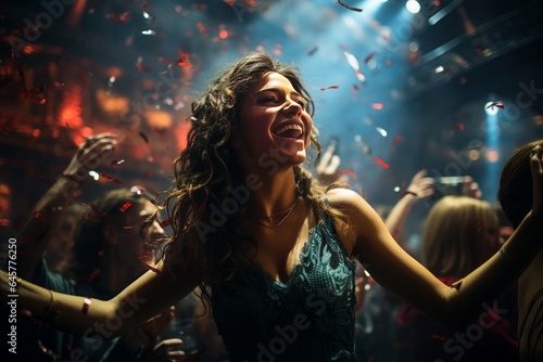 young woman at a club party