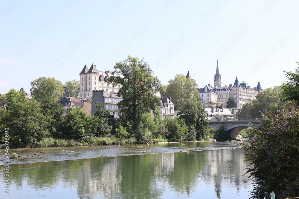 Vue d'ensemble de la ville, ville de Pau, département des Pyrénées Atlantiques, France