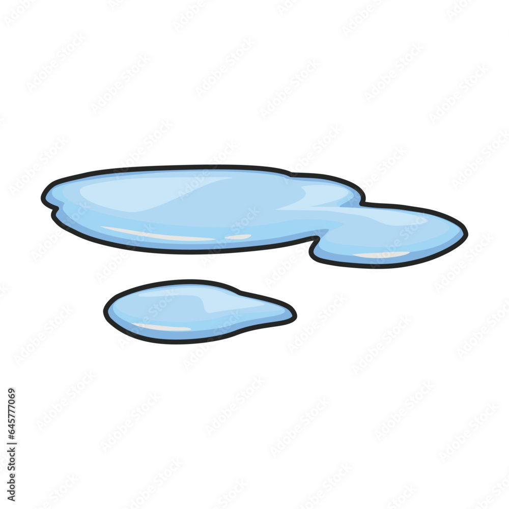 Water puddle vector icon.Color vector icon isolated on white background water puddle.