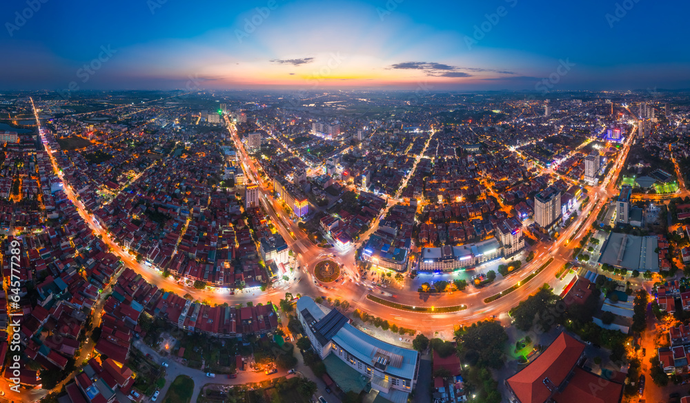 Fototapeta premium BAC NINH CITY BY NIGHT