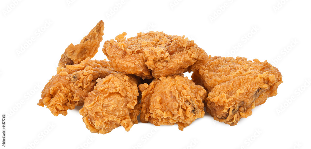 Heap of fried chicken isolated on transparent background. PNG Heap of fried chicken isolated on transparent background. PNG