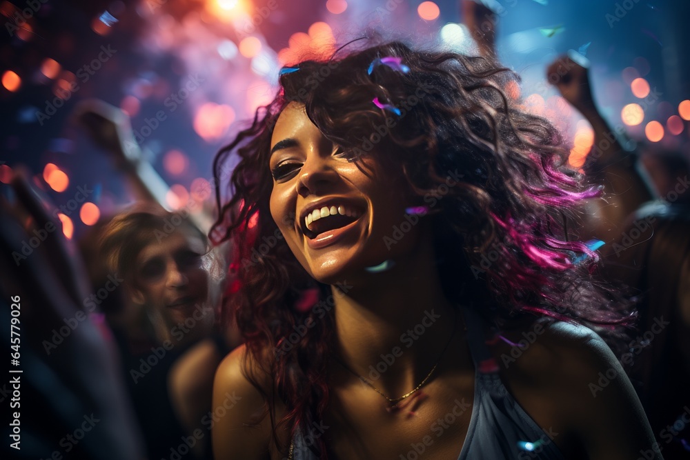young woman at a club party young woman at a club party
