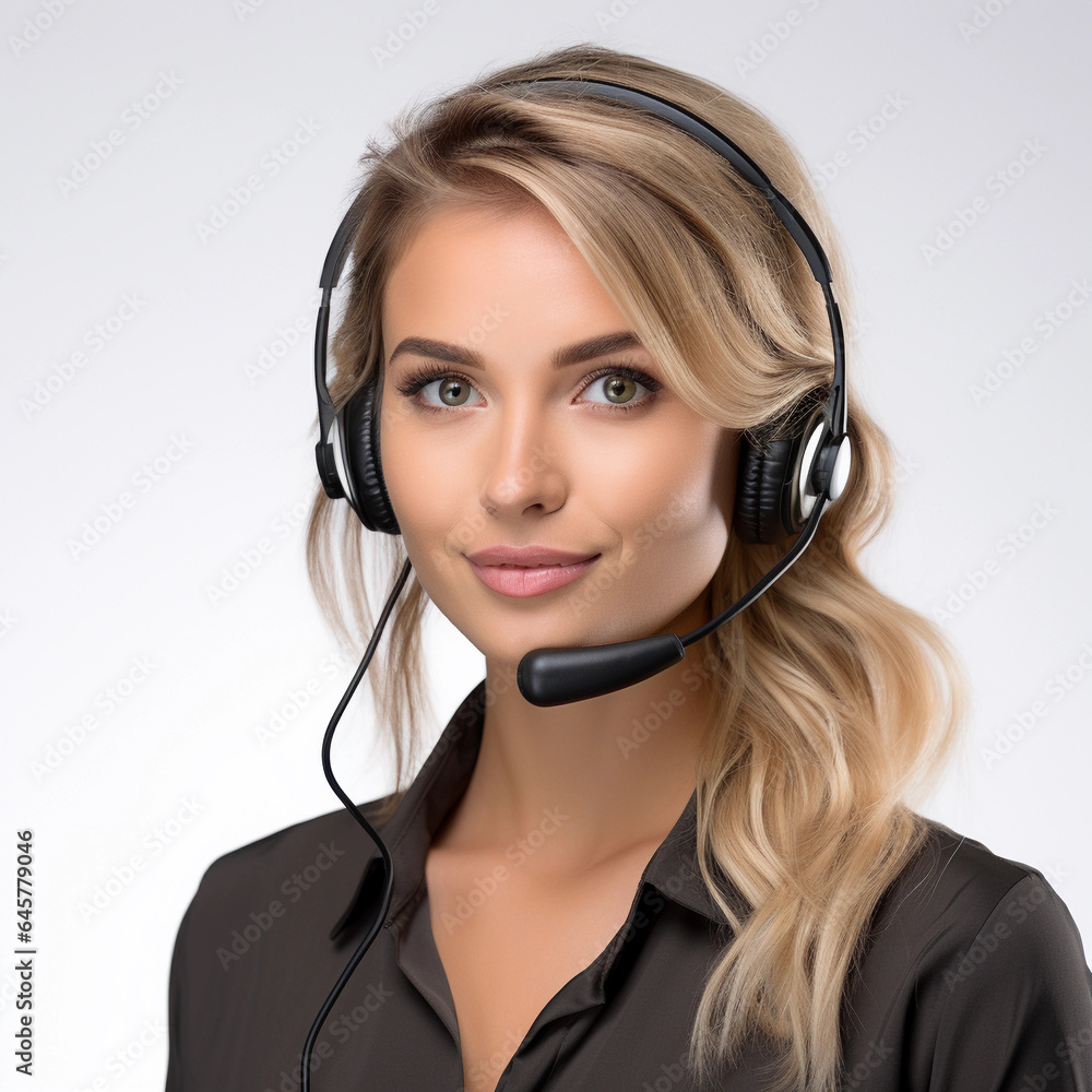 Woman customer service representative. Call center agent Woman customer service representative. Call center agent