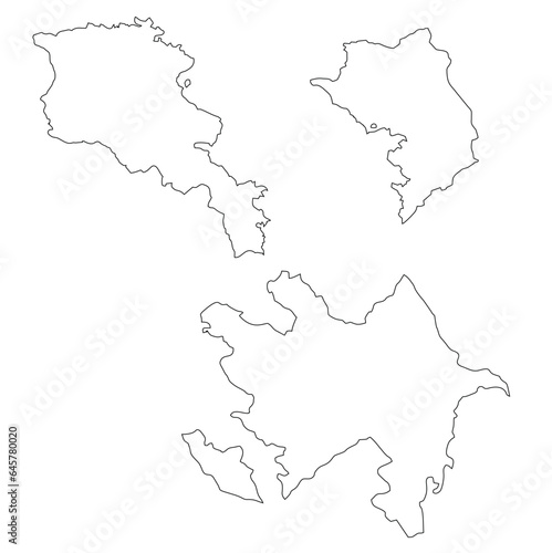 Azerbaijan  Armenia  Nagorno-Karabakh - outline of the country map