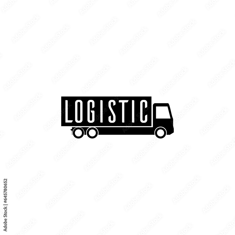 Logistic truck logo. Trucking company logo. Truck delivery or logistic logo Logistic truck logo. Trucking company logo. Truck delivery or logistic logo