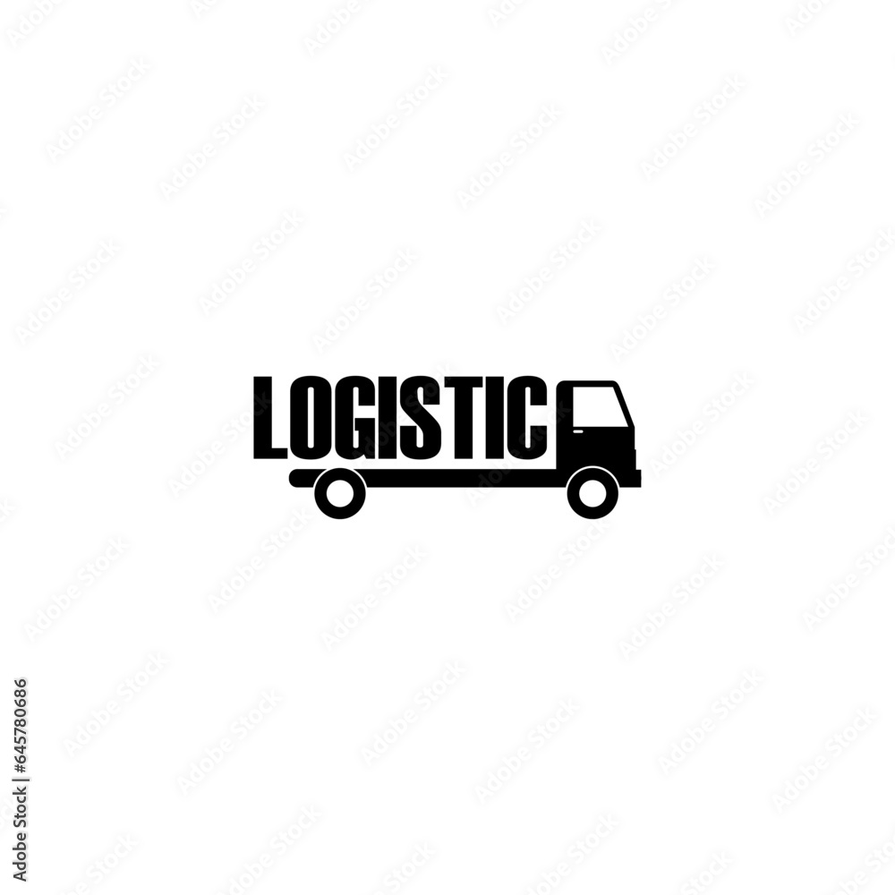 Logistic truck logo. Trucking company logo. Truck delivery or logistic logo Logistic truck logo. Trucking company logo. Truck delivery or logistic logo