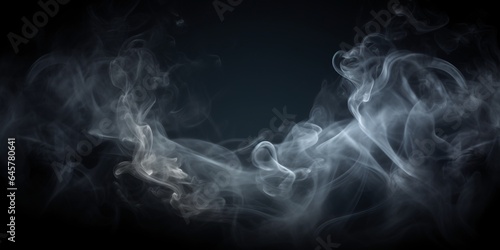 Smoke exploding outward from circular empty center, dramatic smoke or fog effect with scary glowing for spooky Halloween background.