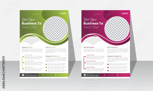 Corporate business flyer template design, Business flyer layout template in A4 size template. annual report, Modern brochure , cover design, Simple minimalist corporate business flyer