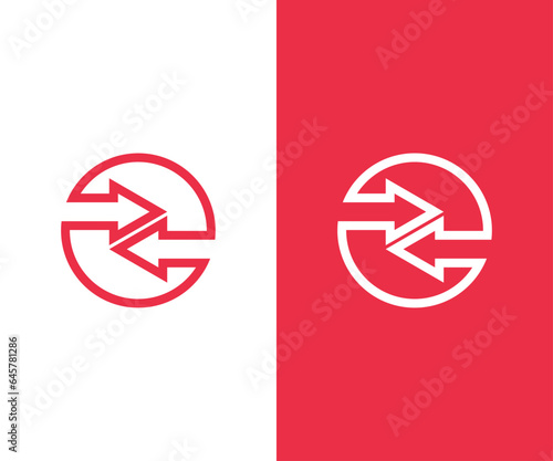 swap arrow logo design vector template