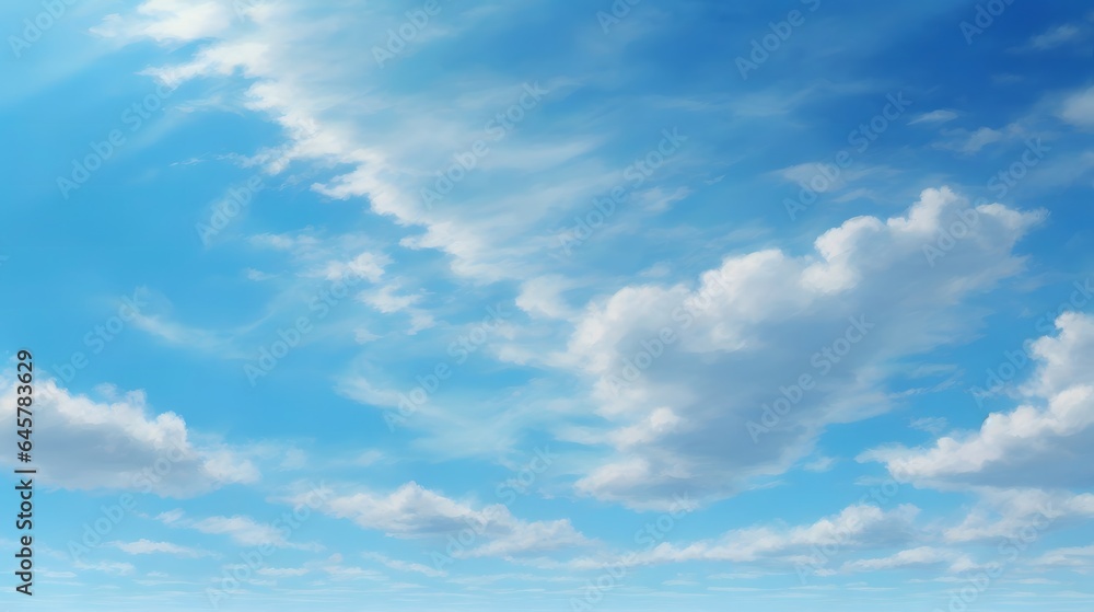 Fototapeta premium Clear Blue Sky Background Blue Sky Background Blue Sky Landscape Azure Sky Wallpaper Blue Sky Horizon AI Generative
