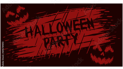 messy scratch marks horror background. Messy scratch marks with text halloween party for horror and scary background. Dark red blood color background. Halloween theme background illustration