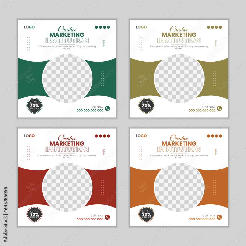 Vector corporate business social media post design and Instagram post template Vector corporate business social media post design and Instagram post template