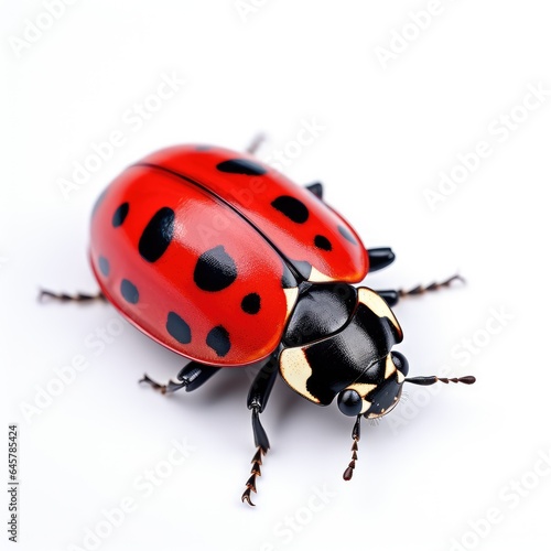 Closeup ladybug on white background © Exotic Escape