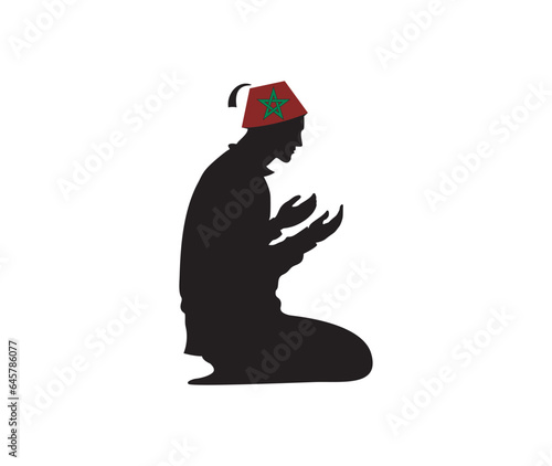 Pray For Morocco Earthquake vector illustration