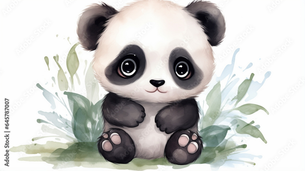 Obraz premium Cute Panda Cartoon