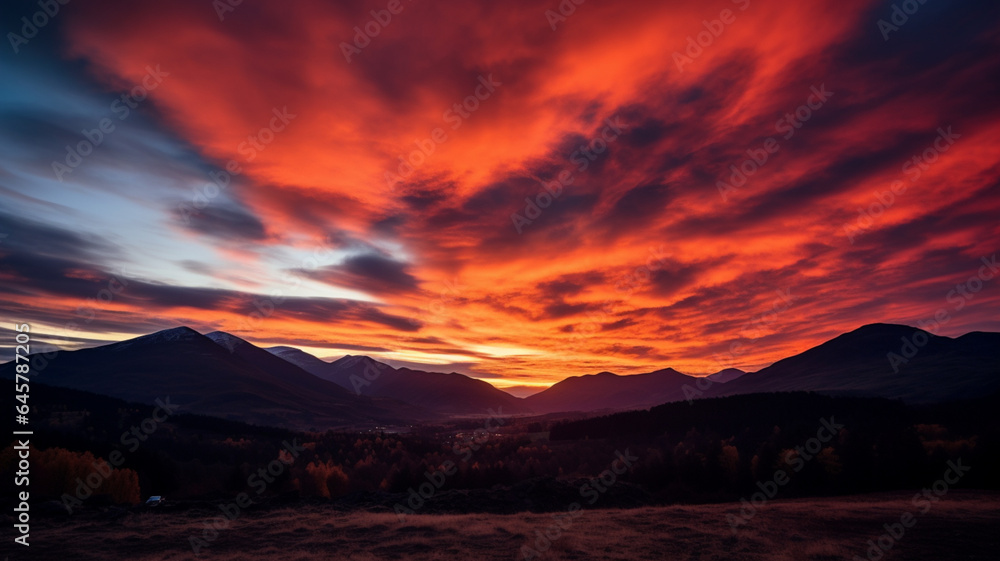 Fototapeta premium Dusky Fiery Sunset