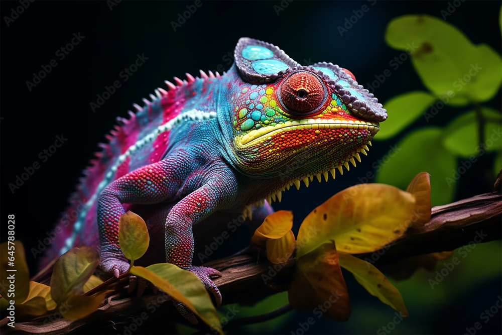 Obraz premium Colorful Chamäleon