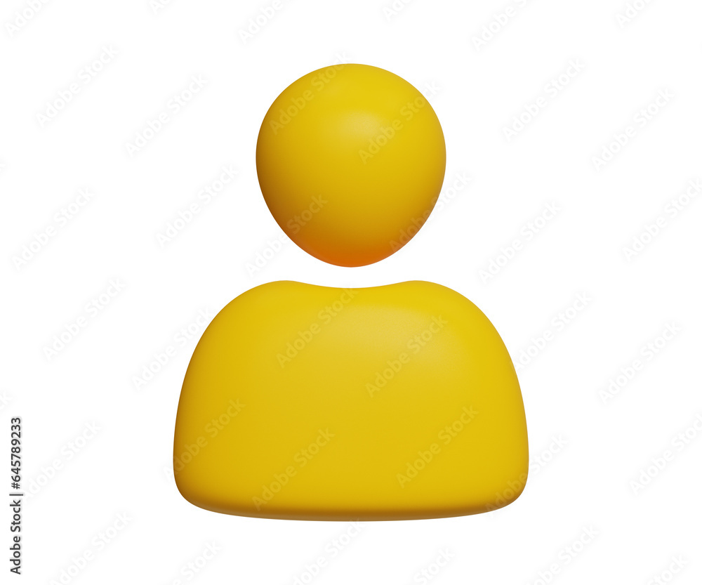 3D person icon. Admin icon, avatar icon, user icon, person icon. Website user icon. Yellow profile icon. 3d illustration 3D person icon. Admin icon, avatar icon, user icon, person icon. Website user icon. Yellow profile icon. 3d illustration