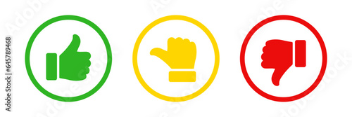 Rating thumb icon set
