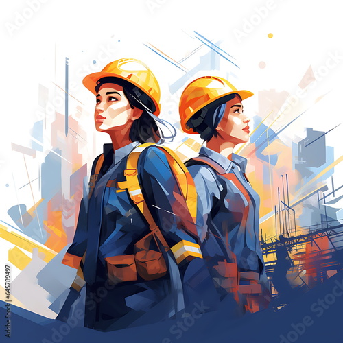 safety regulation concept flat design illustration. Generative AI