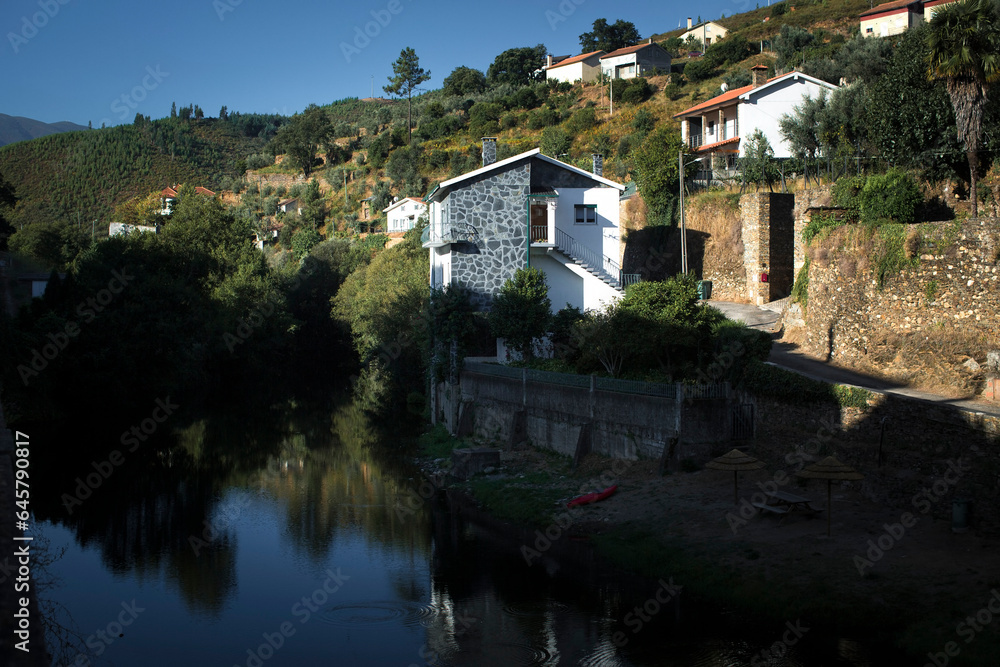 View of the mountain village of Vide in the foot of Serra da Estrela, Portugal.