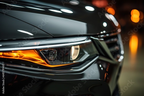 Headlight of modern prestigious car close up © Parvez