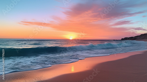 sunset over the beach © Lucia