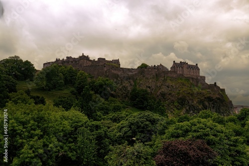 Storm Over Majesty  Edinburgh Castle Amidst Cloud Storm Formation