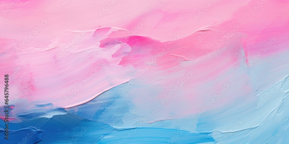 Abstract art background oil painting blue and pink, Oil painting on canvas, generative ai