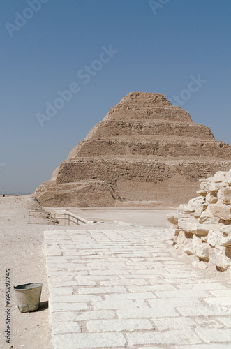 The pyramid of Saqqara in Egypt (ID: 645797246)