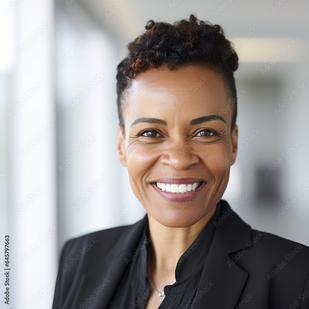 business businesswoman office mature middle aged head shot woman portrait corporate manager black businessperson created using generative ai technology business businesswoman office mature middle aged head shot woman portrait corporate manager black businessperson created using generative ai technology