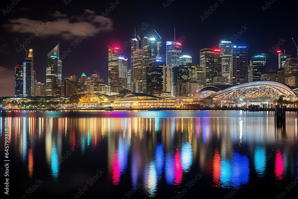 Capture the magic of city skylines illuminated at night