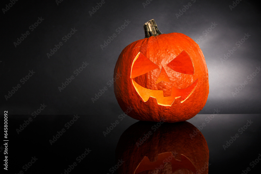 Pumpkin on black background for Halloween Pumpkin on black background for Halloween