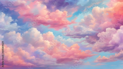 Vibrant And Colorful Cloudy Sky Background Cloudscape With Vibrant Colors Sky Wallpaper Vivid And Vibrant Cloudscape AI Generative