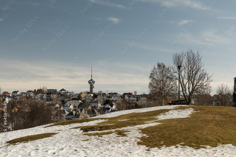 Fototapeta premium City of Trondheim in norway during winter